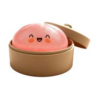 Cute Glitter Filled Simulated Dumpling Squishy Toy Portable Soft Pinch Stress Relieving Present For Children & Adults