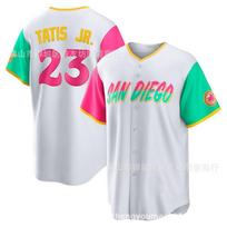 San Diego Padres Fernando Tatis Jr 23 Baltas City Edition Elite Beisbolo Džersis Unisex Gerbėjų Apranga XL