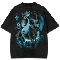 Anime marškinėliai Mega Charizard X 120 gray