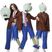 Plants vs. Zombies Halloween Boys & Girls Cartoon Adult Kids Hoodies Costumes Performance Costumes S black