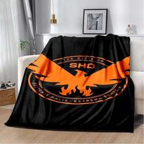 3D The Division 2 flanelinis pledas Žaidėjams Minkštas šiltas pliušinis mesti pledas miegamajam svetainei sofai lovai piknikui Berniukams dovana 30x40in orange