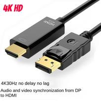 DP į HDMI kabelis 1.8m/3m 4k HD adapterio kabelis kompiuterio monitoriaus kabelis konvertuoja didelį DP į HDMI 1.8m/DP to HDMI