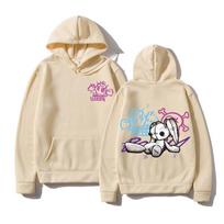 Arcane Jinx Hoodie Fashion Men Harajuku Anime Rabbit Monkey Hoodies Unisex Funny Cute Cartoon Bunny Pullovers Sweatshirts Hoodys L chaki