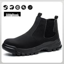 Men's Winter Safety Boots: Anti-Smash, Anti-Puncture, Warm, Comfortable, Casual Protection Shoes gray