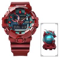 G-Shock Chinese Dragon Series Custom Gift Box Red Dragon Fashion Watch Quartz Movement Resin Strap Men watches Blue GA-700DBR-4APFL Special Box black