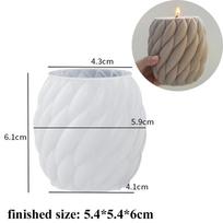 3D Besisukanti Stulpo Žvakė Silikoninė Forma Geometrinė Banga Žvakės Vaško Forma DIY Abstraktus Menas Muilas Derva Gipsas Forma Namų Amatų Dekorui white