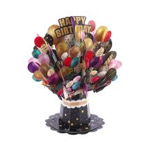 3D Design Pop-Up Flower Card Pop-Up Premium Quality 3D Greeting Card Flower Bouquet Bouquet Card Birthday Celebration black