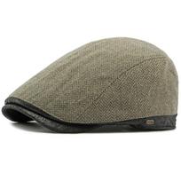 HT4958 Berets Men Women New Autumn Winter Hat Striped Wool Beret Hat Male Female Ivy Flat Cap Adjustable Fleece Lined Beret Cap 55-59cm Adjustable pilka spalva