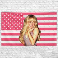 S-Sabrina C-Carpenter JAV Vėliava Amerikos Vėliava Gobelenas Pop Žvaigždė Kambario Dekoras Koncerto Vėliava Dovana Gerbėjui Miegamojo Bendrabučio Sienos Pakabinama Dovana 40X60cm beige