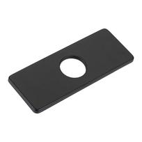 Faucet Deck Plate Tap Cover Deck Plate Faucet Plate Hole Cover Bathroom Faucet Escutcheon Plate 6inch-Matte black gray