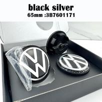 NN-4pcs car floating Wheel Center Hub Caps 56mm 65mm  wheel cover For VW Polo Golf 4 5 6 7 Touran Passat B5 B6 B7 accessories gray