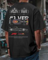 Red Bull F1 #1 Fanų Meno Grafiniai Marškinėliai • 100% Medvilnės Unisex Marškinėliai 130 black