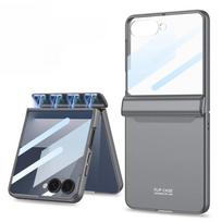 For Samsung Galaxy Z Flip 7 6 5G Phone Case with Magnetic Hinge Protection & Front Screen Protector Hard PC Shockproof Cover Galaxy Z Flip6