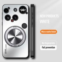 AG Matinis Magnetinis Dėklas Nothing Phone 3 360° Besisukantis Žiedo Laikiklis Belaidis Įkrovimas Kietas Viršelis Nothing Phone3 3A Pro Nothing Phone (3) balta
