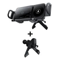 Wireless Charging Phone Holder Car Mount for Folding Screen 90° Rotating Car Mount Output Power 15W for iPhone Samsung Google Black A black