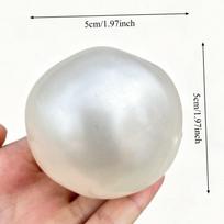 In Stock Pearl Coconut Oil Moldable Squishy Stress Ball Slow Rising Squeeze Toy Stress Relief Sensory Decompression Toy For Adults white