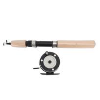 Poledinė meškerė su rite 75cm Žieminė meškerė tėvams, sūnums, vyrams, vaikinams beige