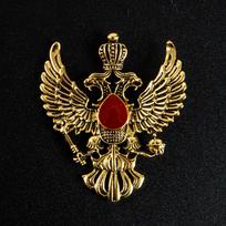 Retro Sparno Metalo Ženkliukas Vintažinis Erelio Ženklelis Sagė Karūna Atlapo Ženkliukas Vyriškas Aksesuaras auksas