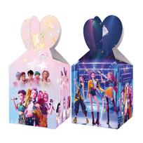 Demonų Medžiotojų vakarėlio reikmenys Saldainių dėžutė Kūdikio sutiktuvės Korėjietiška K-pop Anime Gimtadienio vakarėlio dekoracija Vaikų gimtadienio popierinės dovanų dėžutės 12pcs(1pack) blue