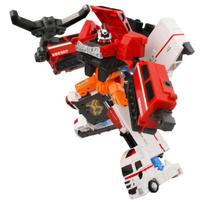 Takara Tomy Tomica Job Labor TJBDX Hyper Rescue Labor Red Salamander Super Ambulance DX Miniature Car Toy for Ages 3 and Up & Set, red