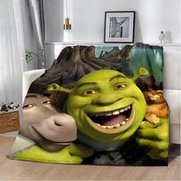 Funny Cartoon Shrek Printed Blanket Picnic Blankets Warm Blanket Soft and Comfortable Blanket Home Travel Birthday Gift 76x102CM yellow