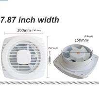 220V 4/6/7 colių 110/150/180 mm tylus vėdinimo stiprus ištraukimo ventiliatorius langui sienai vonios kambariui tualetui virtuvei montuojamas EU&260V white