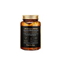 Farmstay 24K Gold & Peptide Solution Prime Ampoule Anti-Aging & Firming Care 250ml black