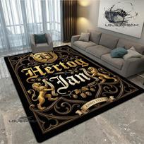 hertog jan LOGO spausdintas kilimas Neslystantis kilimas Madingas jogos kilimėlis miegamojo dekoras kilimai svetainės vonios kambario grindų kilimėlis Gimtadienio dovana 50x80cm gray
