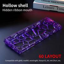 GH60 Hollow Transparent Keyboard Shell, Universal 60% Layout Case For Mechanical Keyboard DIY Custom Accessories juoda