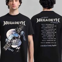 Megadeth 2026 South America Tour Desert Vic Rattlehead Print Tee Thrash Metal Band Streetwear Casual Unisex Top For Fans 4XL gray