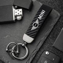 Veršienos odos automobilio raktų pakabukas Cinko lydinio Automobilio raktų pakabuko priedai MINI Cooper R56 F56 R50 JCW Cabrio Aceman Countryman Clubman WORKS gzpxv22 black