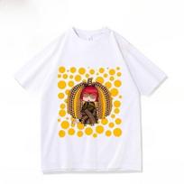 Yayoi Kusama Marškinėliai Japonų Menininkė Pop Art Taškeliai Moliūgas Begalybės Veidrodžiai Apvalus Kaklas Laisvalaikio Gatvės Stilius Y2k Marškinėliai XS yellow