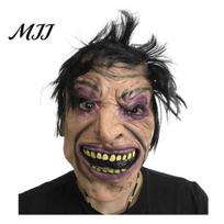Haunted House Costume Accessories Scary Halloween Masque, Creepy Full Face Latex Masque Horror Decoration for Costume, Cosplay Party, Comfortable black