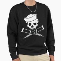 Unisex Cotton Sweater Pullover Hoodie Printed Sweater Mtv Music Television Sailor Jackass Logo Pullover Sweatshirt Casual Long Sleeve Sweatshirt XL (70-75kg) juoda