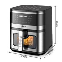 8L Large Capacity Home Air Fryer,Electronic Touch Screen Oil‑Free Fryer for Chips UK PLUG black