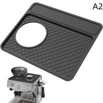 Silicone Espresso Machine Mat for Breville 870/880 Anti-Slip Flexible Waterproof Pad for Home Coffee Brewing Countertop Protection Use A15 black