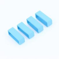 Universal Waterproof Silicone Strap Keepers 4Pcs 18mm 20mm 22mm Watch Band Holder Rings for Outdoor Adventure Sports 22mm mėlyna