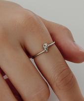 Helene Jewelry Silver 925 Single Twist Miss Ring (Type B) Rose/No. 10