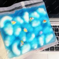 Crispy Squishy Pouch Handmade Crispy Pouch Crackling Wax Balls Squeeze Bag Stress Relief Asmr Pop Sound Fidget Toys For Adults blue