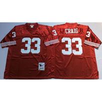 San Francisco 49ers Retro NFL Football Jersey Men Women - Cotton Blend Sportswear Fall Winter Wear XXXL red