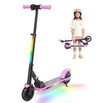 Kids Electric Scooter K4 16 km/h Speed 7-9 km Range 21.6V 2.6Ah Battery 150W Motor Power rožinė