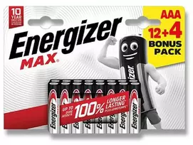 „Energizer“ šarminės baterijos – AAA/16 vnt. mikro lizdų – 12+4 nemokamos