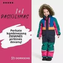 Didriksons žieminis kombinezonas - BJÖRNEN KD COV MULT2 Multi Colour Žalias (yra vietoje)