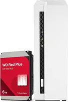 Serveris QNAP TS-133 6TB WD Raudona Plus NAS rinkinys NAS su įsk. 1x 6 TB WD Raudona Plus 3,5 colio SATA kietasis diskas