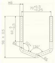 Corab Antenos spaustukas F18mm balkono tvirtinimui, 2 vnt