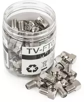 Kampinis F kištukas Spacetronik TV-FT0390 Dėžutė 50 vnt