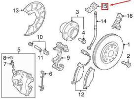 Vag Stabdžių Žarnos Laikiklis Volkswagen Jetta Golf Passat Originalus 1K0611842D