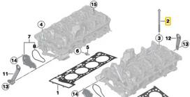 BMW Cilindro Galvutė Varžtas 5 F10 F11 G30 F90 M5 Originalus 11127607557