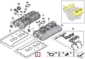BMW vožtuvo dangtelio tarpiklių rinkinys 11128636547 Originalus