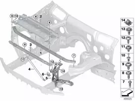 Bmw X3 G01 X4 G02 Armatūros Strypos Laikiklis Originalus 51647421990